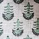 Green Floral, variant on Over&Back 100% Cotton Hand-Blocked Printed Table Runner